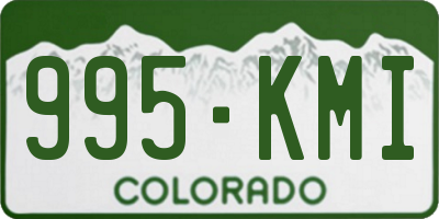 CO license plate 995KMI