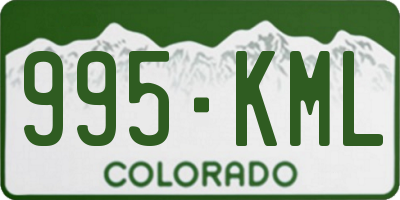 CO license plate 995KML