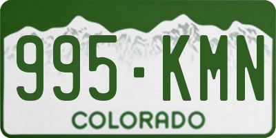 CO license plate 995KMN
