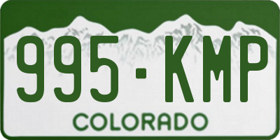 CO license plate 995KMP