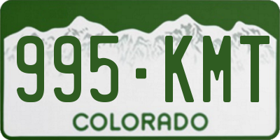 CO license plate 995KMT