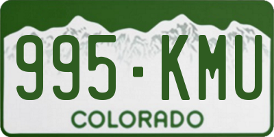 CO license plate 995KMU