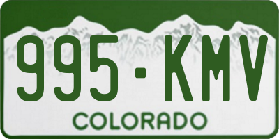CO license plate 995KMV