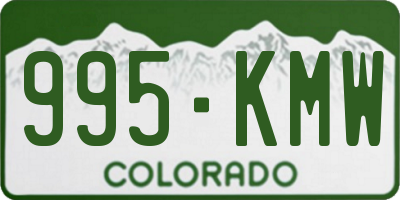 CO license plate 995KMW