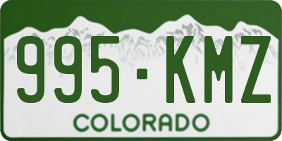 CO license plate 995KMZ