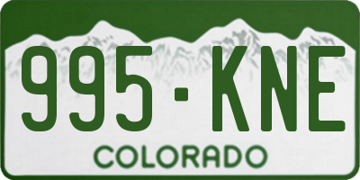 CO license plate 995KNE