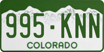CO license plate 995KNN