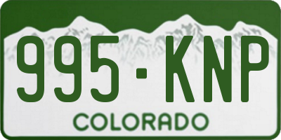 CO license plate 995KNP