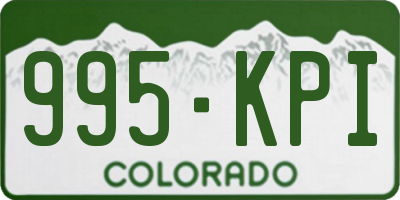 CO license plate 995KPI