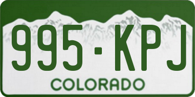 CO license plate 995KPJ