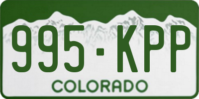 CO license plate 995KPP