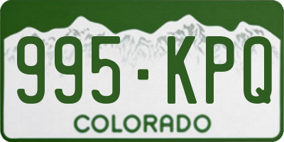 CO license plate 995KPQ
