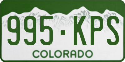 CO license plate 995KPS