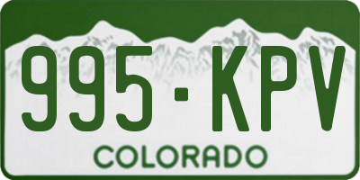 CO license plate 995KPV