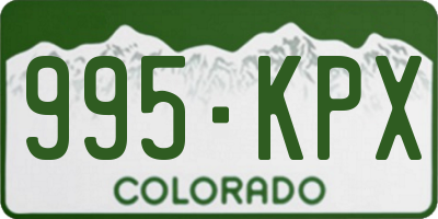 CO license plate 995KPX