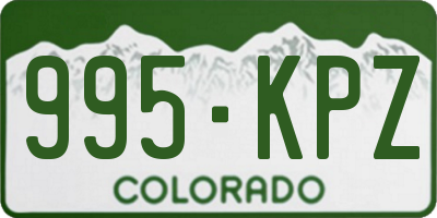 CO license plate 995KPZ