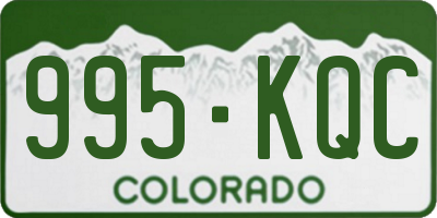 CO license plate 995KQC