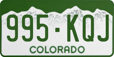CO license plate 995KQJ