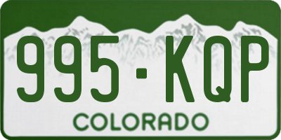 CO license plate 995KQP