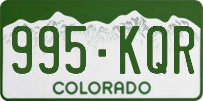 CO license plate 995KQR