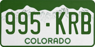 CO license plate 995KRB