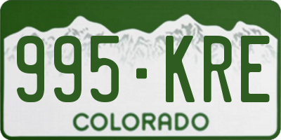 CO license plate 995KRE