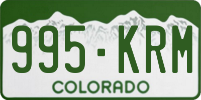 CO license plate 995KRM