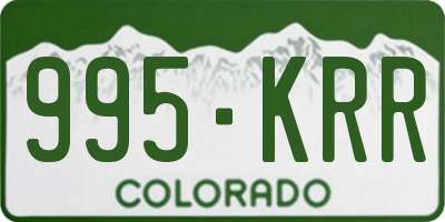 CO license plate 995KRR