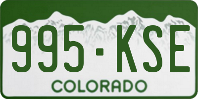 CO license plate 995KSE