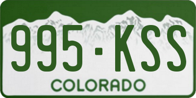 CO license plate 995KSS