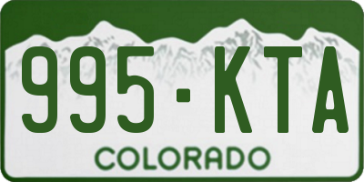 CO license plate 995KTA