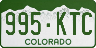 CO license plate 995KTC