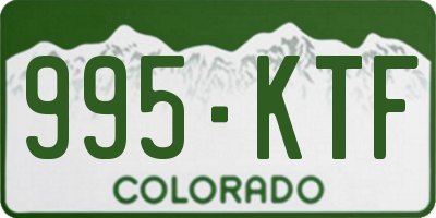 CO license plate 995KTF