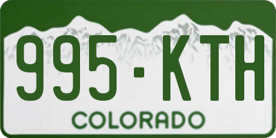 CO license plate 995KTH