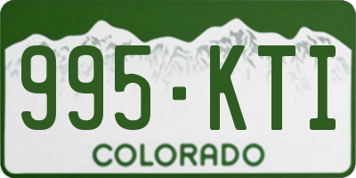 CO license plate 995KTI