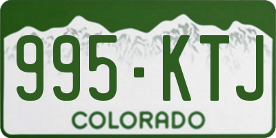 CO license plate 995KTJ