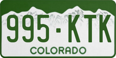 CO license plate 995KTK