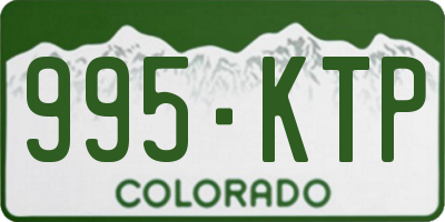 CO license plate 995KTP