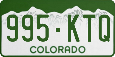 CO license plate 995KTQ