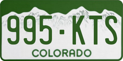 CO license plate 995KTS