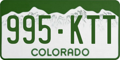 CO license plate 995KTT