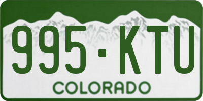 CO license plate 995KTU