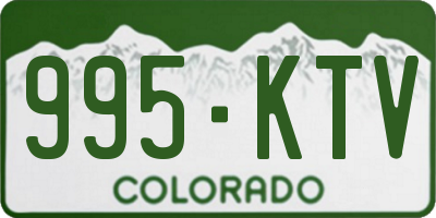 CO license plate 995KTV