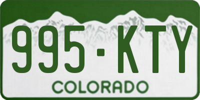 CO license plate 995KTY
