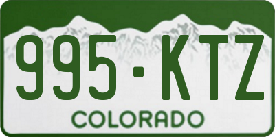 CO license plate 995KTZ