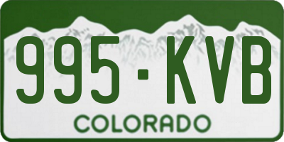 CO license plate 995KVB