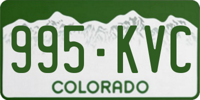 CO license plate 995KVC