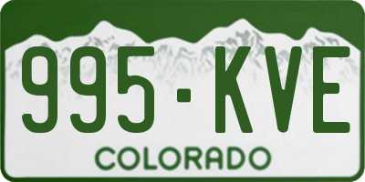 CO license plate 995KVE