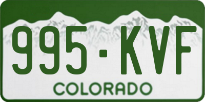 CO license plate 995KVF