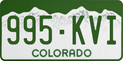 CO license plate 995KVI